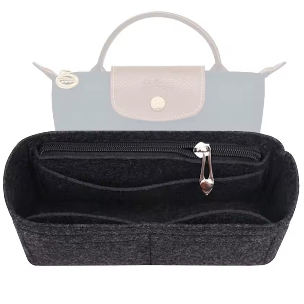 Longchamp Le Pliage Mini Pouch Felt Purse Handbag Bag Insert Organizer